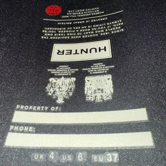 Women’s Hunter Tall Matte Black Rain Boots Size 6 runs big (fits size 7.5) - Picture 5 of 7